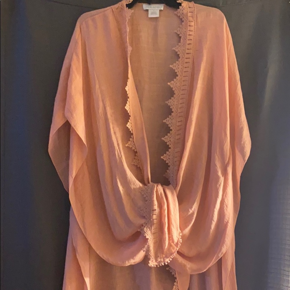 Coral colored Shawl